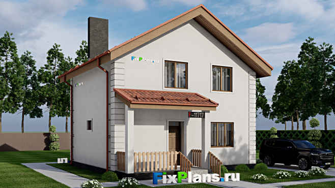 Проект дома с мансардой F-11717