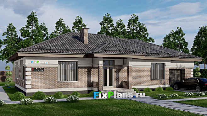 Проект одноэтажного дома F-7424