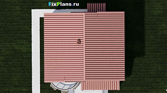Проект дома с мансардой F-0503 — фасад 5