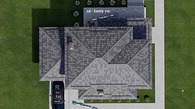Проект двухэтажного дома F-10241 — фасад 5