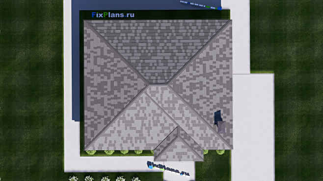 Проект одноэтажного дома F-18512 — фасад 5