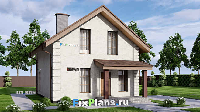 Проект дома с мансардой F-14264