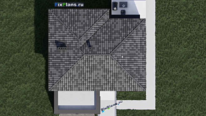 Проект двухэтажного дома F-0764 — фасад 5