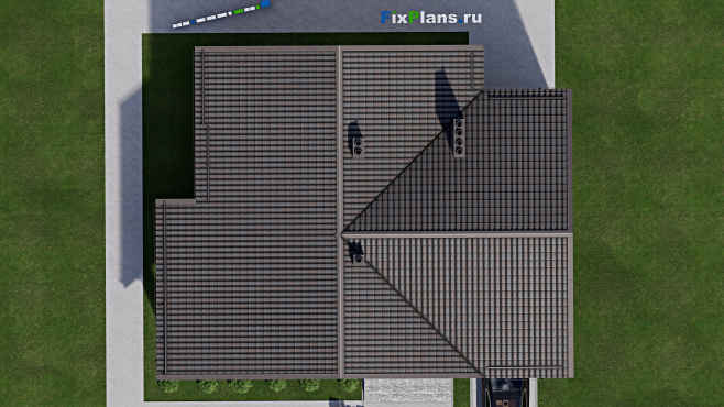 Проект дома с мансардой F-8513 — фасад 5