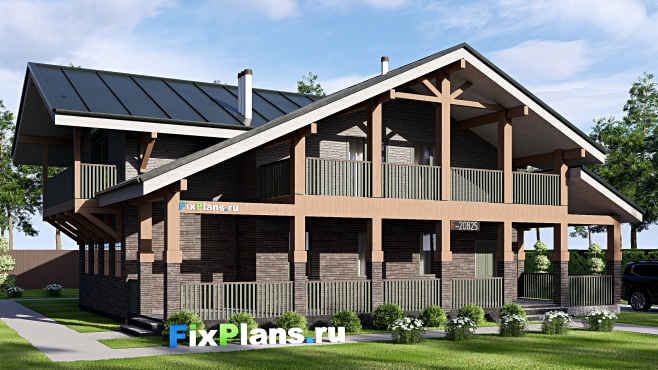 Проект дома с мансардой F-20825